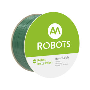 El cable básico de 2,7 mm de AM Robots es un cable de calidad que sirve para TODAS las instalaciones de cortacéspedes robóticos.