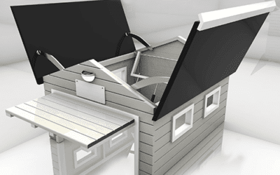 My Robot Home Plus a state of the art garage for robot lawn mowers.