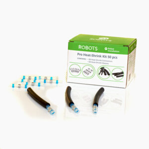 Kit de termocontraíble AM Robots Pro (doble termocontraíble) Este kit contiene un conector termocontraíble y un tubo termocontraíble que, juntos, proporcionan la conexión subterránea más segura para dos cables delimitadores.